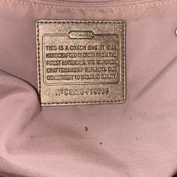 Coach Beige and Gold Signature Tote - Picture 3 of 12